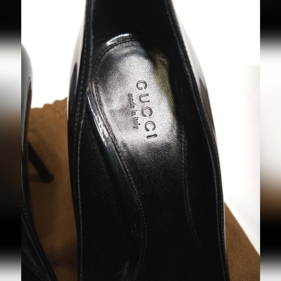 Classic Gucci Open Toe Horse Bit Pumps - Picture 7 of 10
